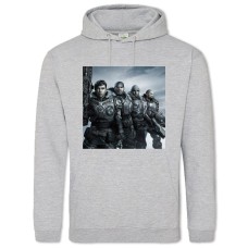Hoodie with Print Gears Of War Main Heroes - 2XL grey