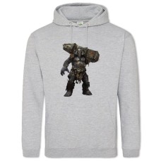 Худи с принтом Бог Войны Создание - 2XL серый