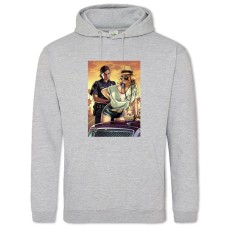 Худи с принтом ГТА Арест Принт - 2XL серый
