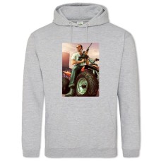 Худи с принтом ГТА Тревор Принт - 2XL серый