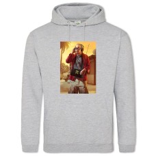 Худи с принтом ГТА Мужчина Принт - 2XL серый
