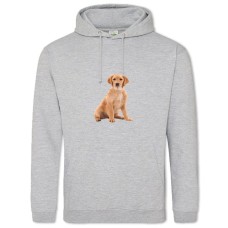 Hoodie with Print Cute Puppy - 2XL grey