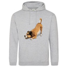 Hoodie with Print Cute Dog - 2XL grey