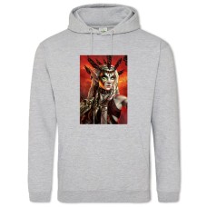 Худи с принтом Мтг Могущая Девушка - 2XL серый