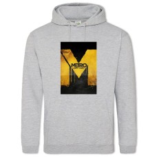 Худі з принтом Метро Логотип Принт - 2XL сірий