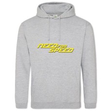 Hoodie with Print NFS Yellow Logo - 2XL grey