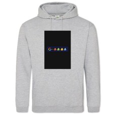 Худи с принтом Пакман Гугл Издание - 2XL серый