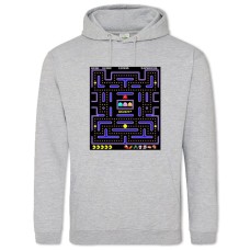 Худи с принтом Пакман Лабиринт - 2XL серый