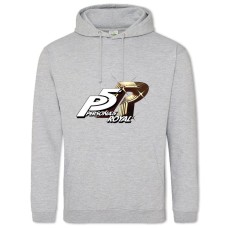 Hoodie with Print Persona 5 Logo - 2XL grey
