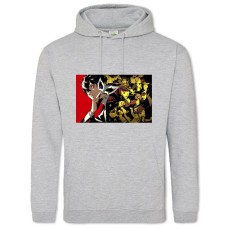 Hoodie with Print Persona 5 Theme Print - 2XL grey