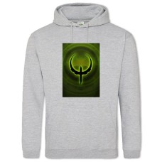 Hoodie with Print Quake Logo - 2XL grey