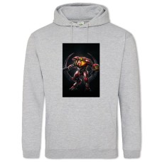 Hoodie with Print Quake Theme - 2XL grey