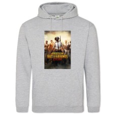 Hoodie with Print PUBG Theme - 2XL grey
