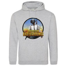 Hoodie with Print PUBG Logo Print - 2XL grey
