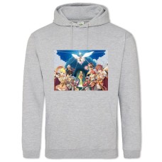 Hoodie with Print Ragnarok Heroes - 2XL grey