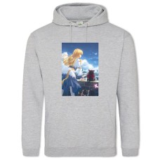 Hoodie with Print Ragnarok Girl - 2XL grey