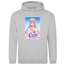 Hoodie with Print Ragnarok Girl Hero - 2XL grey