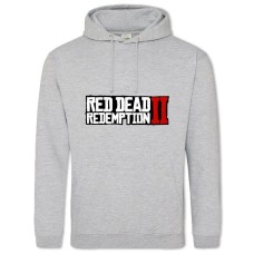 Hoodie with Print Red Dead Redemption Logo - 2XL grey