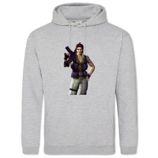 Hoodie with Print Resident Evil Hero Girl - 2XL grey