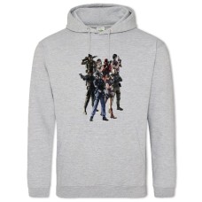 Hoodie with Print Resident Evil Heroes Print - 2XL grey