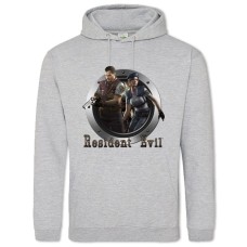 Hoodie with Print Resident Evil Logo Print - 2XL grey