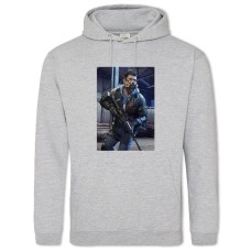 Hoodie with Print Ring Of Elysium Hero Print - 2XL grey