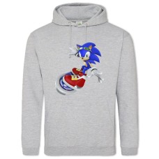 Hoodie with Print Sonic Print Hero - 2XL grey