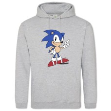 Hoodie with Print Sonic Main Hero - 2XL grey