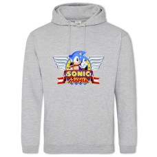 Hoodie with Print Sonic Logo - 2XL grey