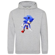 Hoodie with Print Sonic Movie Version - 2XL grey