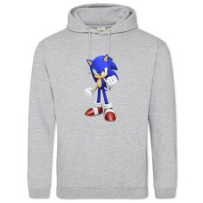 Hoodie with Print Sonic Game Hero - 2XL grey