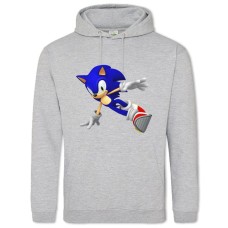 Hoodie with Print Sonic Running Hero - 2XL grey