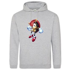 Hoodie with Print Sonic Cute Hero Print - 2XL grey