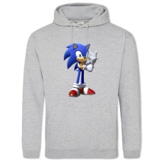 Hoodie with Print Sonic Cute Print - 2XL grey