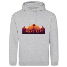 Hoodie with Print Rust Print - 2XL grey