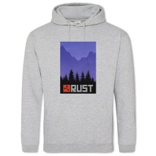 Hoodie with Print Rust Theme - 2XL grey