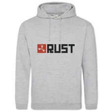 Hoodie with Print Rust Logo - 2XL grey