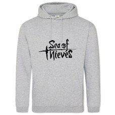 Hoodie with Print Sea Of ​​Thieves Black Logo - 2XL grey