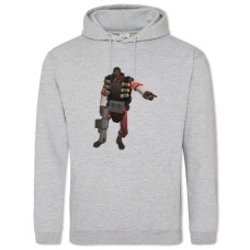 Hoodie with Print Team Fortress Hero - 2XL grey