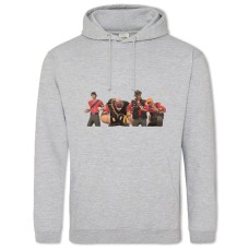 Hoodie with Print Team Fortress Heroes - 2XL grey