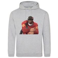 Hoodie with Print Team Fortress Theme Hero - 2XL grey