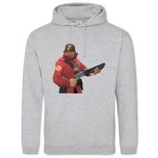 Hoodie with Print Team Fortress Theme Hero Print - 2XL grey