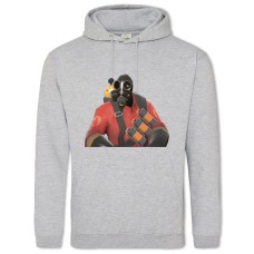 Hoodie with Print Team Fortress Hero Theme Print - 2XL grey