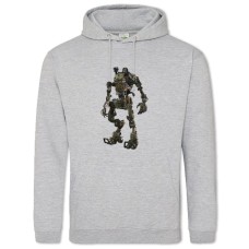 Hoodie with Print Titanfall Theme Robot Print - 2XL grey