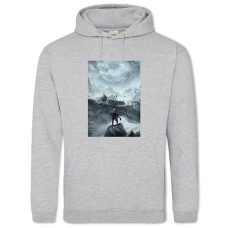 Hoodie with Print The Elder Scrolls Print - 2XL grey