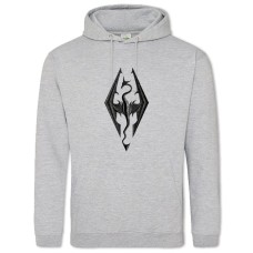 Hoodie with Print The Elder Scrolls Logo Skyrim - 2XL grey