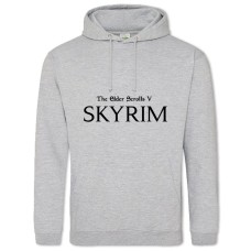 Hoodie with Print The Elder Scrolls Skyrim Main Logo - 2XL grey