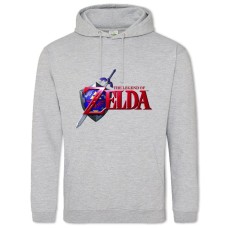 Hoodie with Print The Legend Of Zelda Logo - 2XL grey