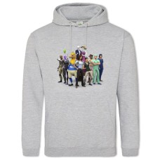 Hoodie with Print The Sims Heroes - 2XL grey