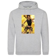Hoodie with Print Tomb Raider Explosion Lara Croft - 2XL grey